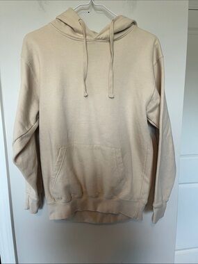 Everyday Neutral Beige Pullover Hoodie with Kangaroo Pocket